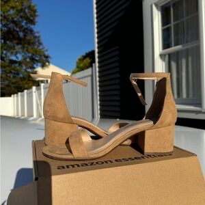 Amazon essentials suede block heel